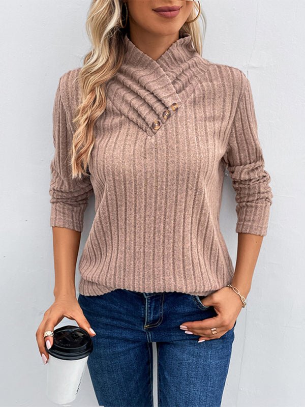 New women's long sleeve turtleneck sweater - Outerwear